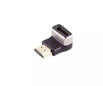 DINIC HDMI-A Adapter, 90° Winkel unten, 8K, Metall HDMI-A Buchse